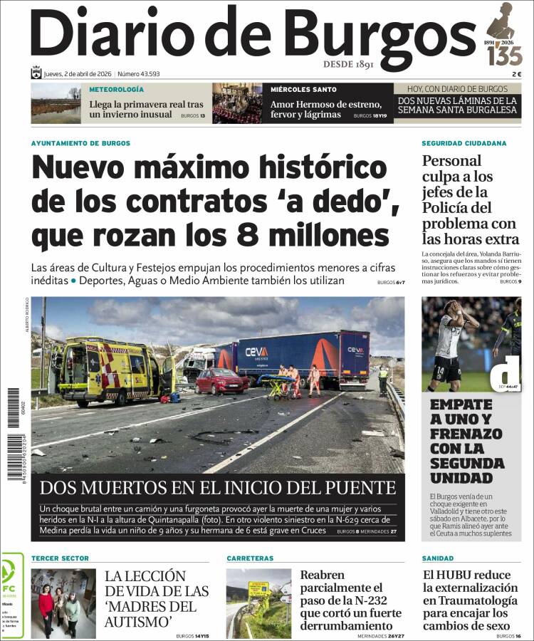Portada de Diario de Burgos (Espa&ntilde;a)