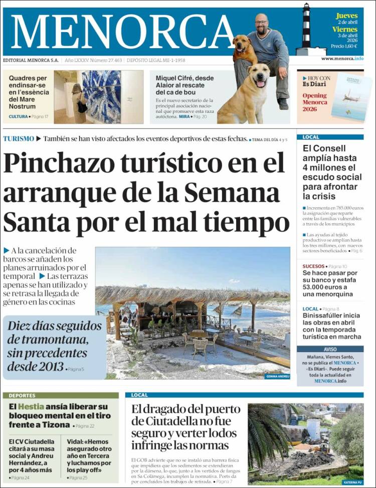 Portada de Menorca - Diario Insular (Espa&ntilde;a)