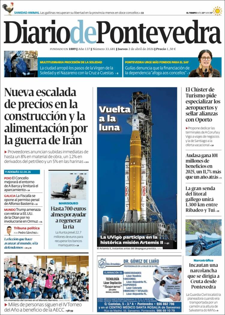 Portada de Diario de Pontevedra (Espa&ntilde;a)