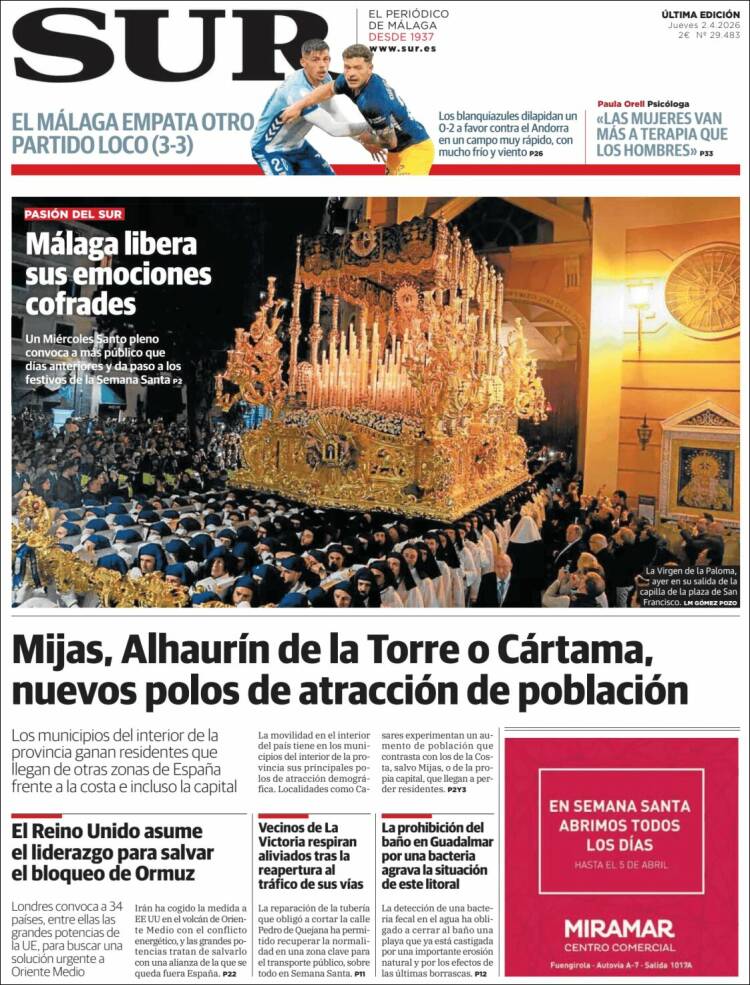 Portada de Diario el Sur (Espa&ntilde;a)