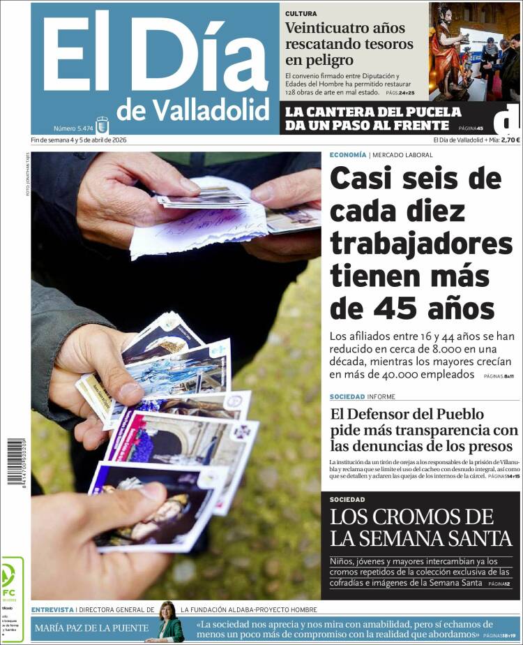 Portada de El Día de Valladolid (Espa&ntilde;a)