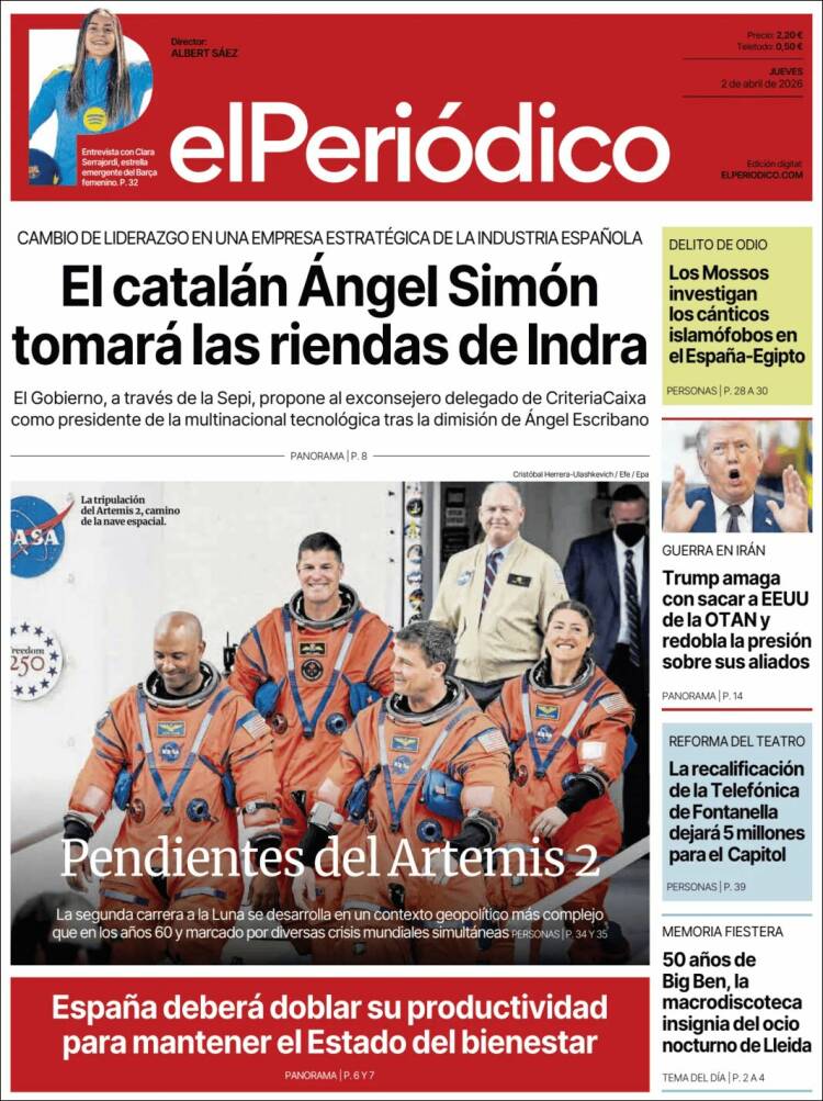 Portada de El Periódico (Espa&ntilde;a)