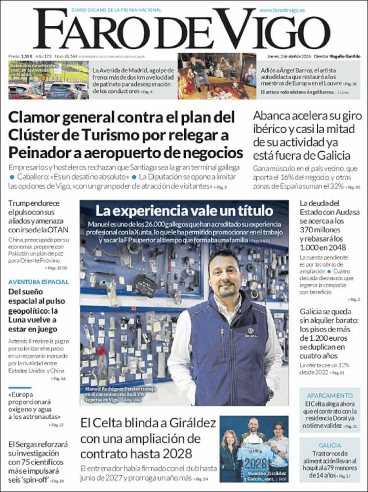 Portada de Faro de Vigo (Espa&ntilde;a)