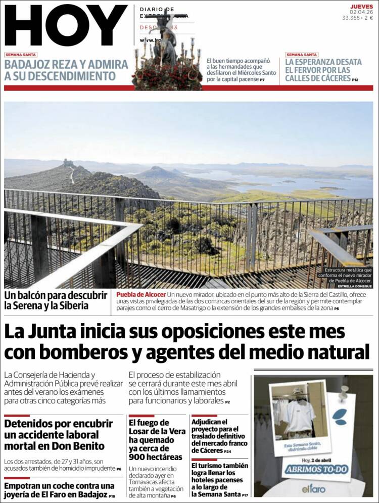 Portada de Hoy - Badajoz (Espa&ntilde;a)