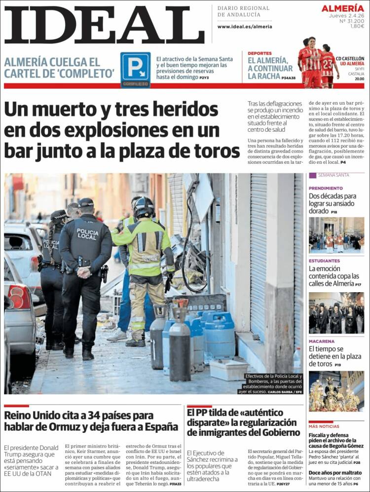 Portada de Ideal Almeria (Espa&ntilde;a)