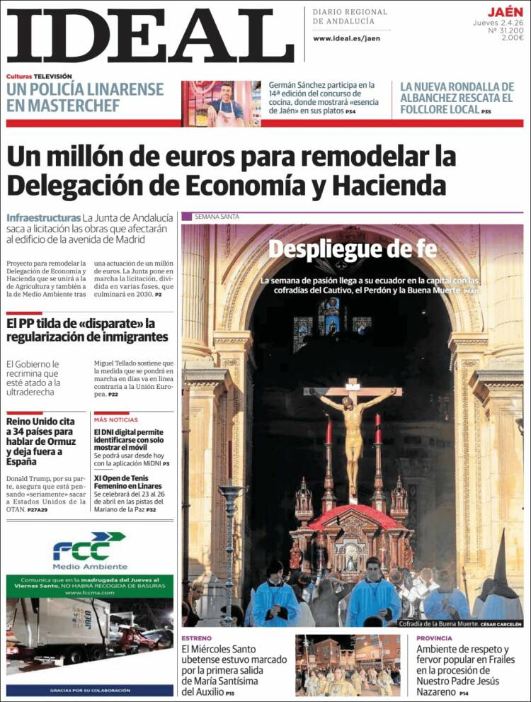 Portada de El Ideal de Jaén (Espa&ntilde;a)