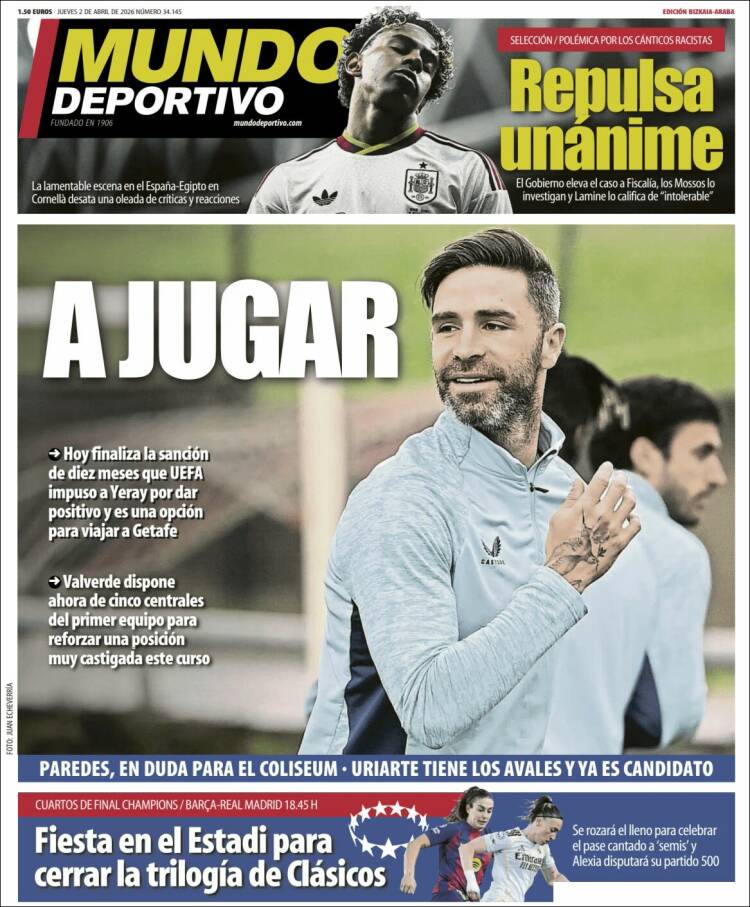 Portada de Mundo Deportivo Bizkaia (Espa&ntilde;a)