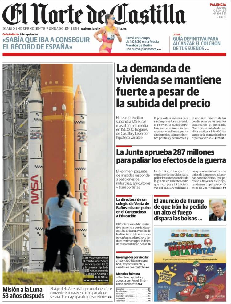 Portada de Norte de Castilla - Palencia (Espa&ntilde;a)