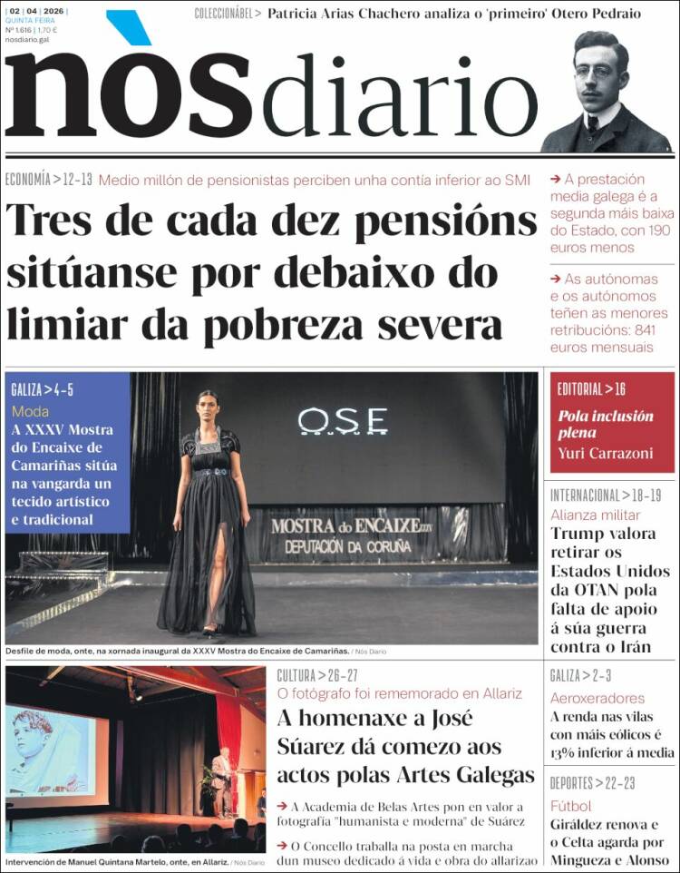 Portada de Nòs Diario (Espa&ntilde;a)