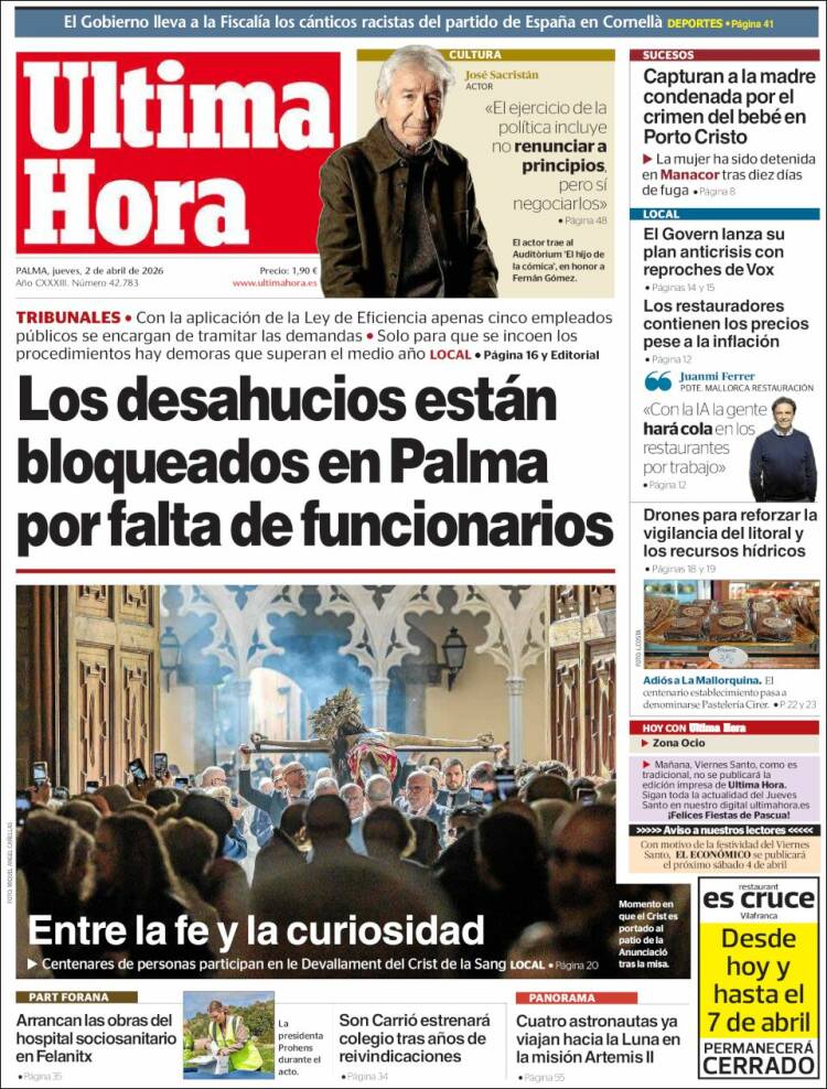 Portada de Última Hora (Espa&ntilde;a)