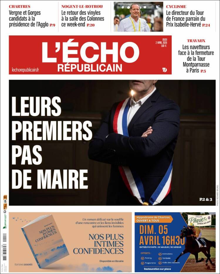 Portada de L'Echo Républicain (Francia)