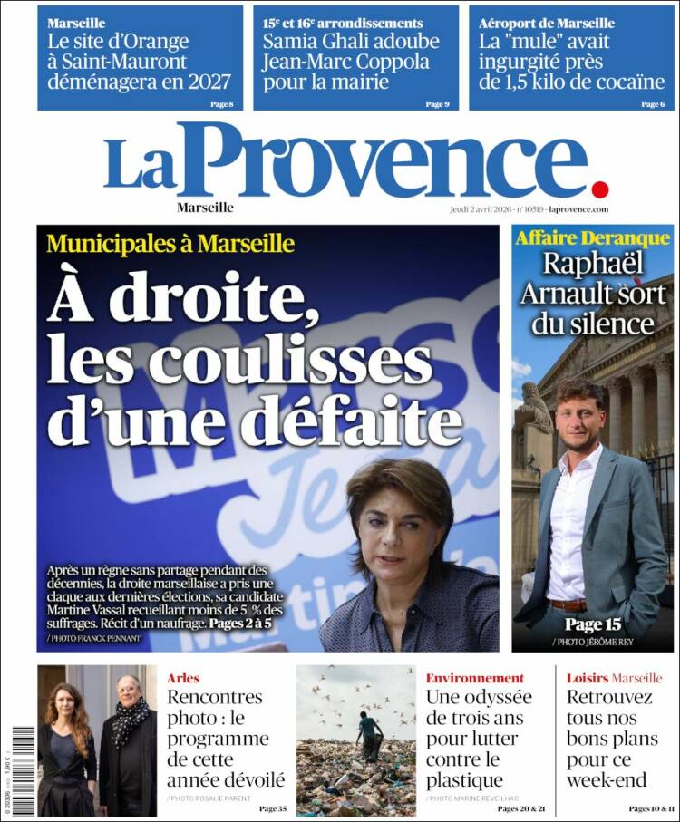 Portada de La Provence (Francia)