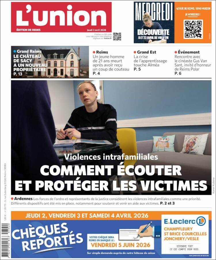 Portada de L'Union (Francia)