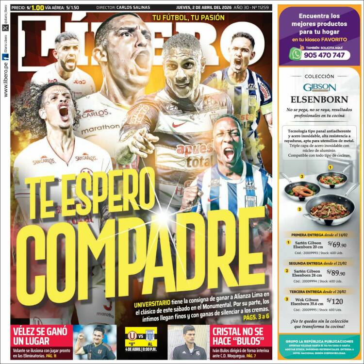 Portada de Líbero (Peru)