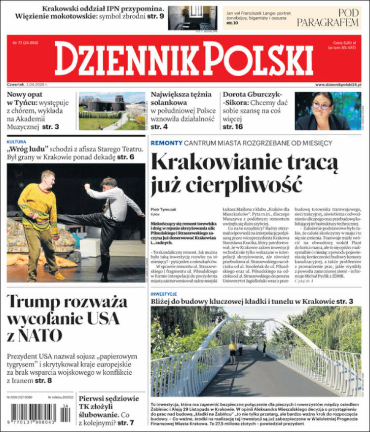 Portada de Dziennik (Polonia)