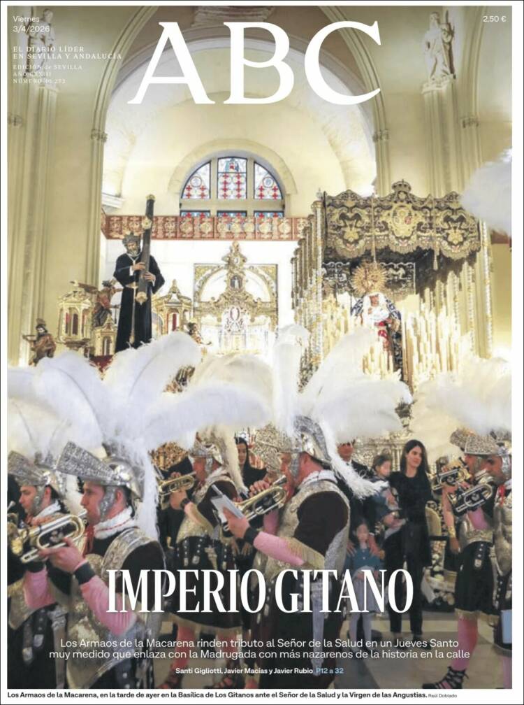 Portada de ABC - Sevilla (Espa&ntilde;a)