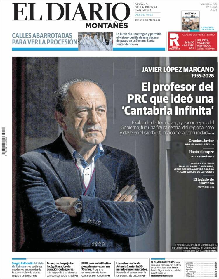 Portada de El Diario Montañés (Espa&ntilde;a)