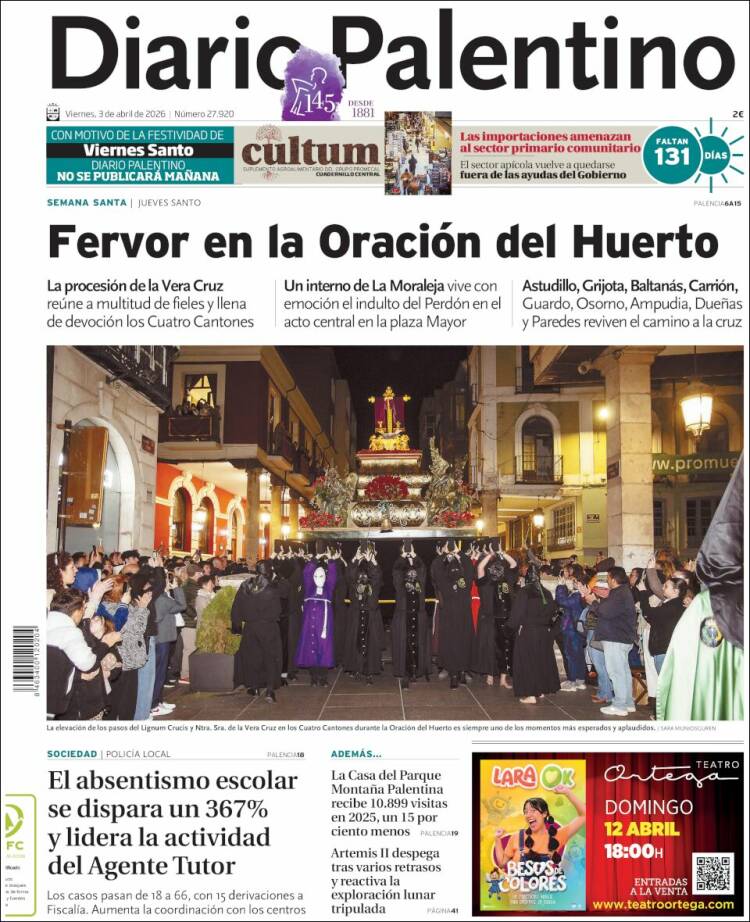 Portada de Diario Palentino (Espa&ntilde;a)