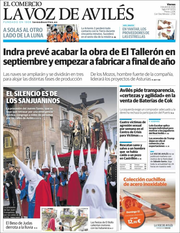 Portada de El Comercio - Avilés (Espa&ntilde;a)