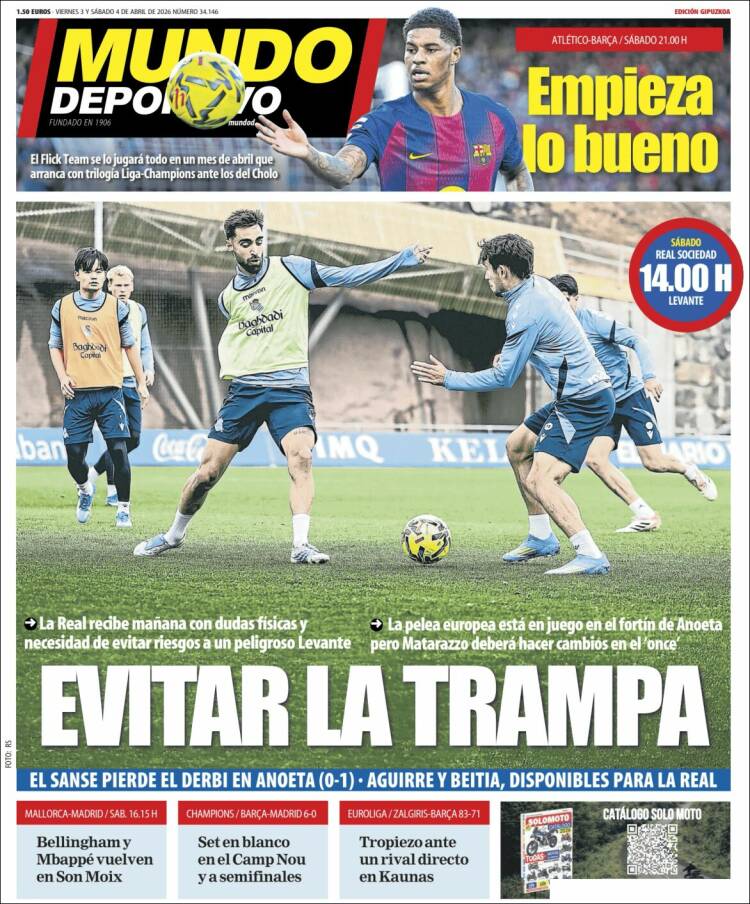 Portada de Mundo Deportivo Gipuzkoa (Espa&ntilde;a)
