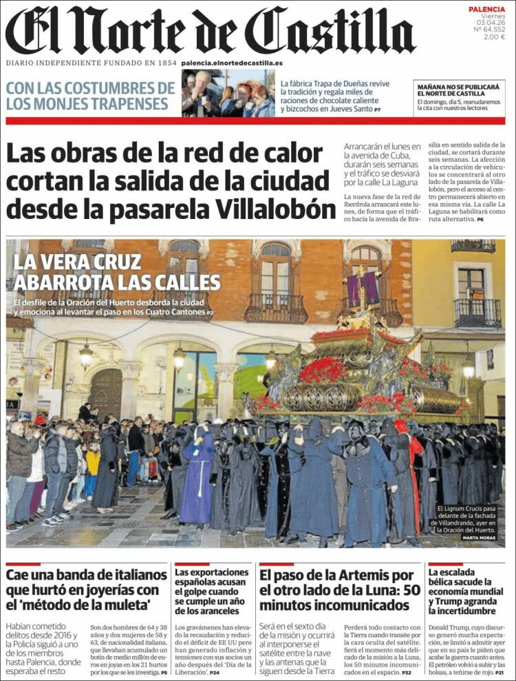 Portada de Norte de Castilla - Palencia (Espa&ntilde;a)