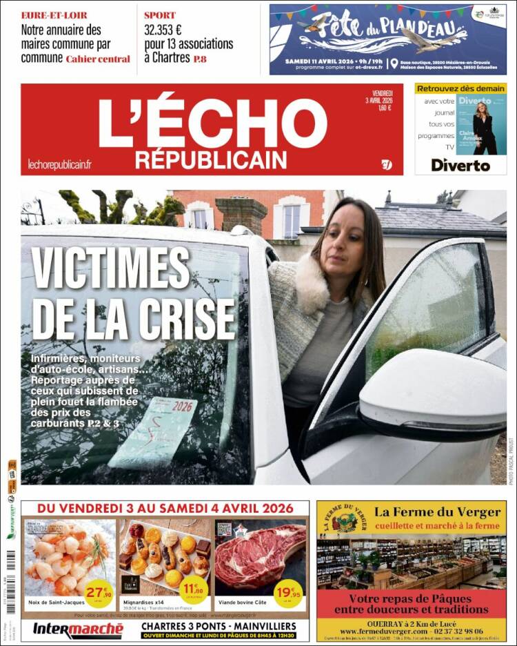 Portada de L'Echo Républicain (Francia)