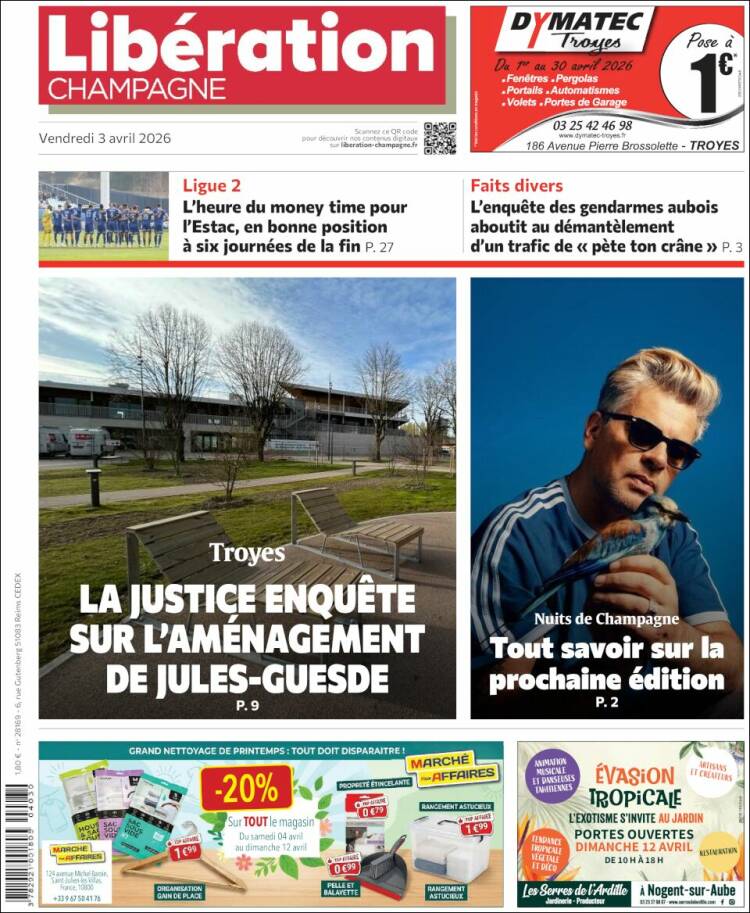 Portada de Libération Champagne (Francia)