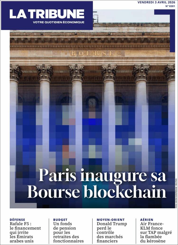 Portada de La Tribune (Francia)