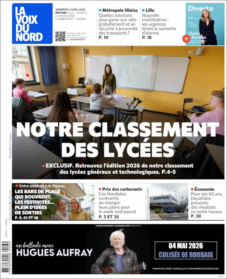 Portada de La Voix du Nord (France)