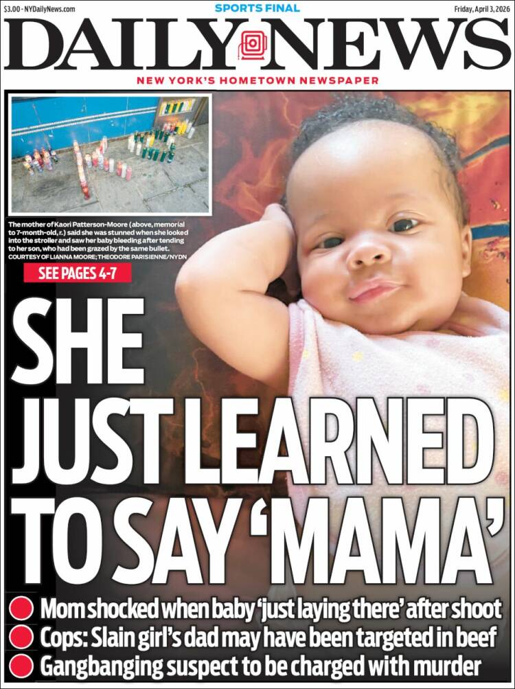 Portada de Daily News - New York (USA)