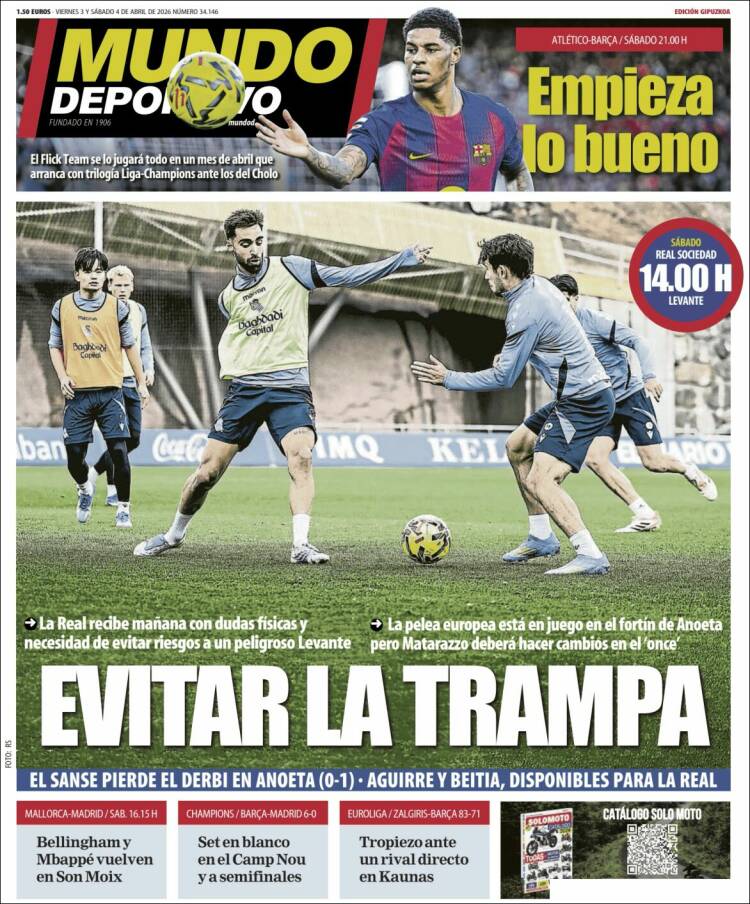 Portada de Mundo Deportivo Gipuzkoa (Espa&ntilde;a)