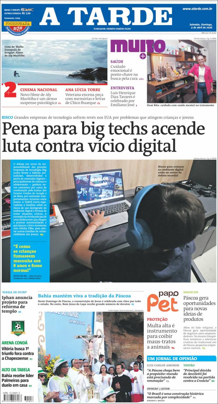 Portada de Diário A Tarde (Brasil)