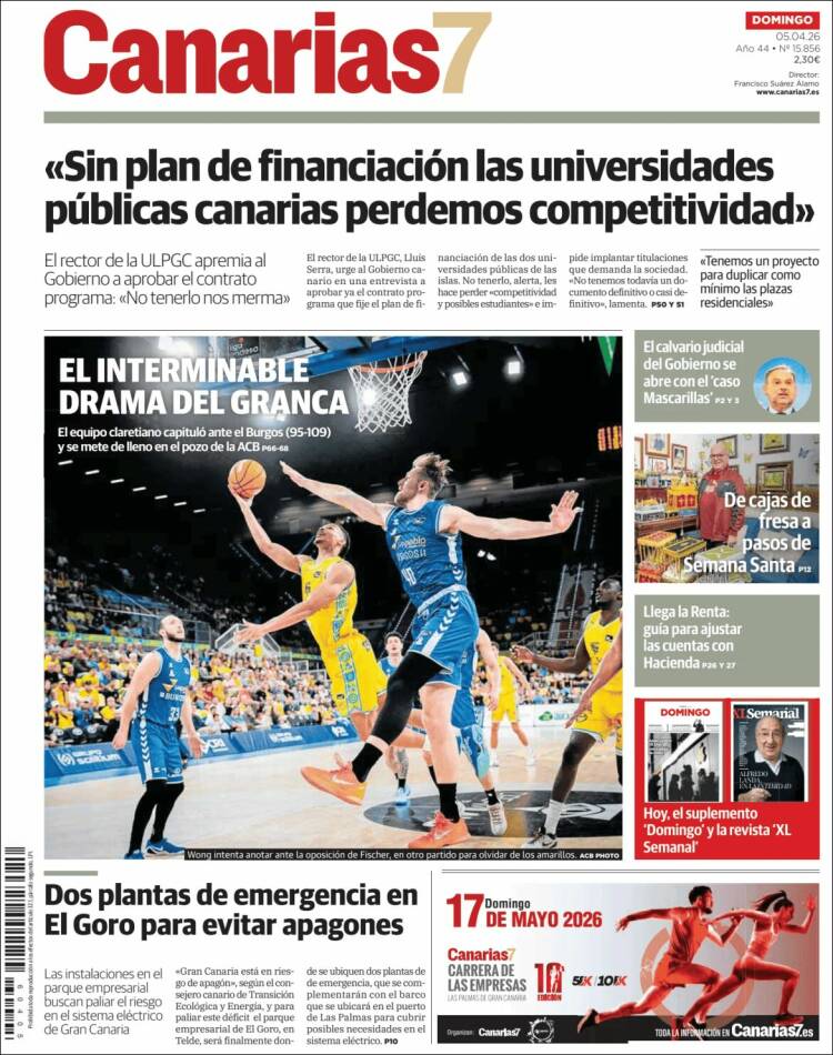 Portada de Canarias 7 (Espa&ntilde;a)