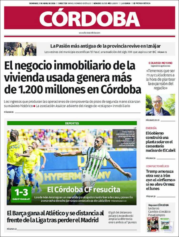 Portada de Diario de Córdoba (Espa&ntilde;a)