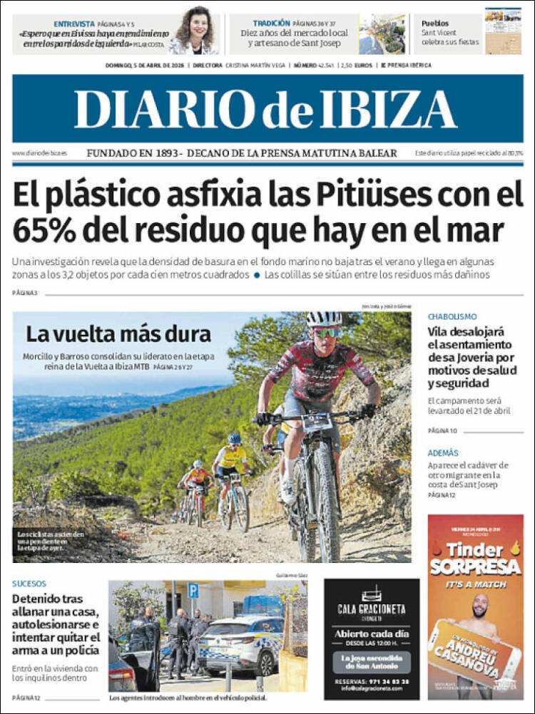 Portada de Diario de Ibiza (Espa&ntilde;a)
