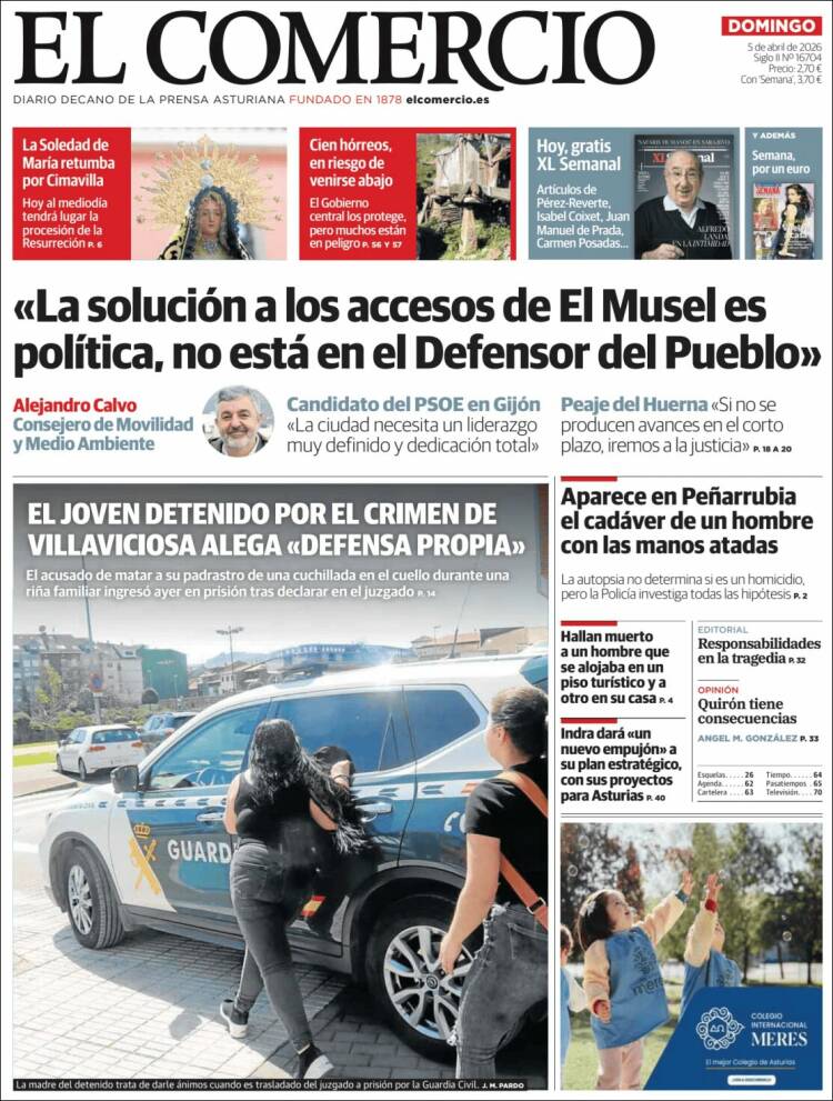 Portada de El Comercio - Gijón (Espa&ntilde;a)