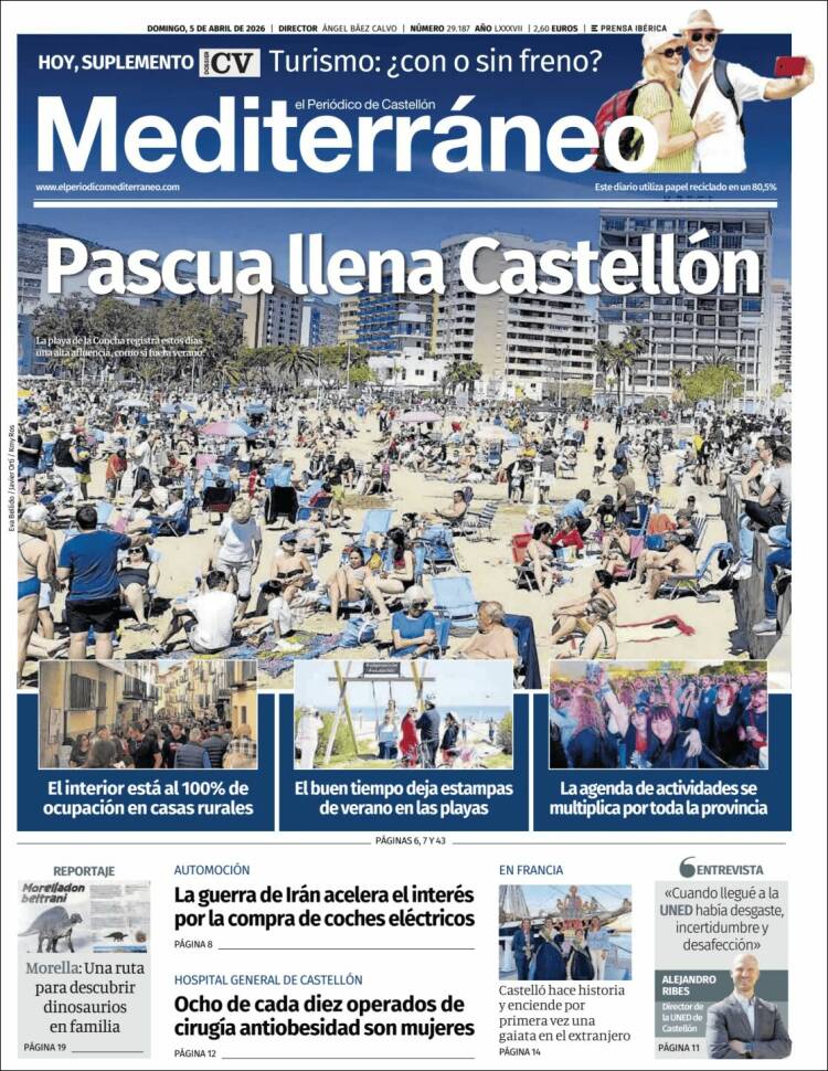 Portada de El Periódico Mediterraneo (Espa&ntilde;a)