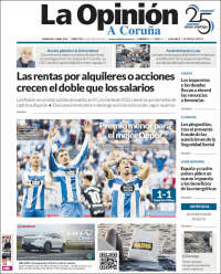 Portada de La Opinión de A Coruña (Espa&ntilde;a)