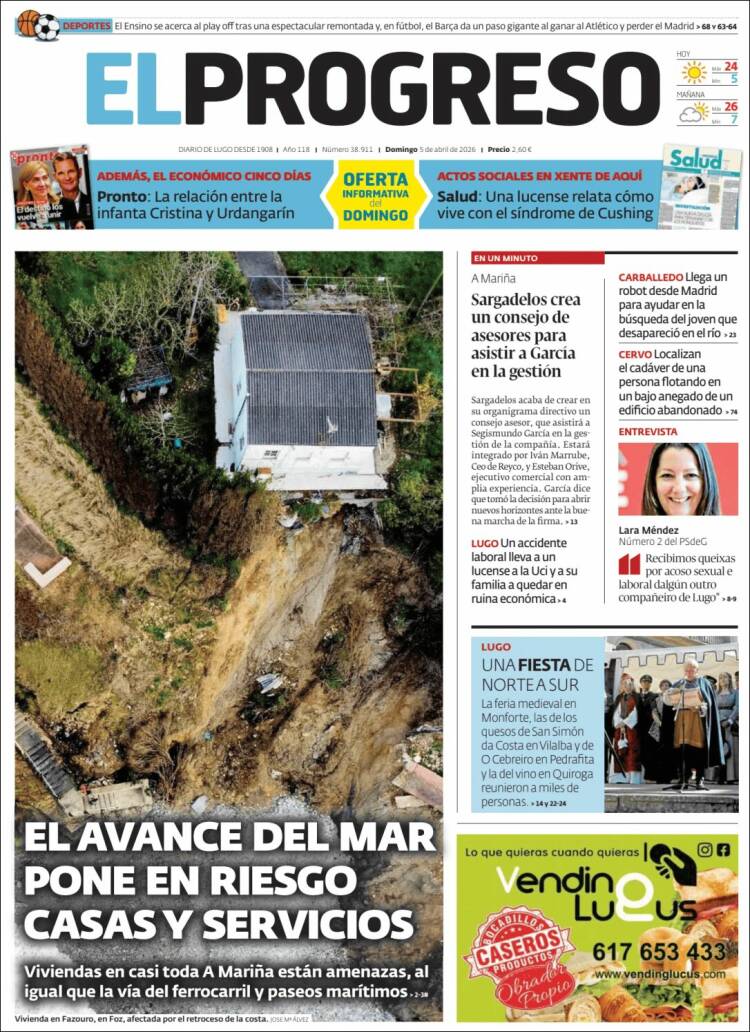 Portada de El Progreso (Spain)