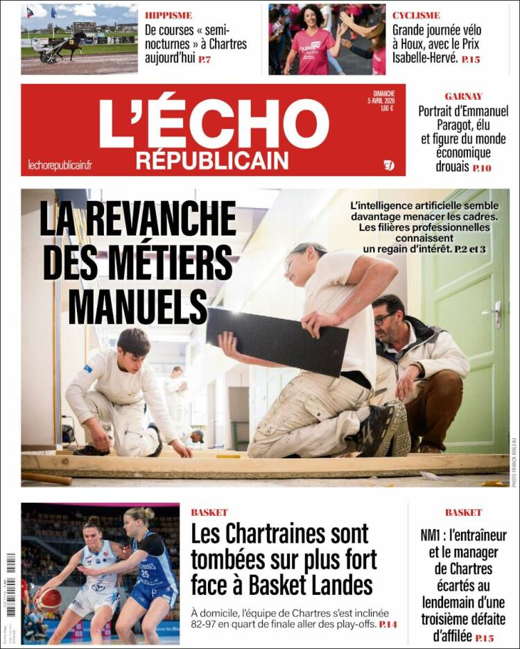 Portada de L'Echo Républicain (Francia)