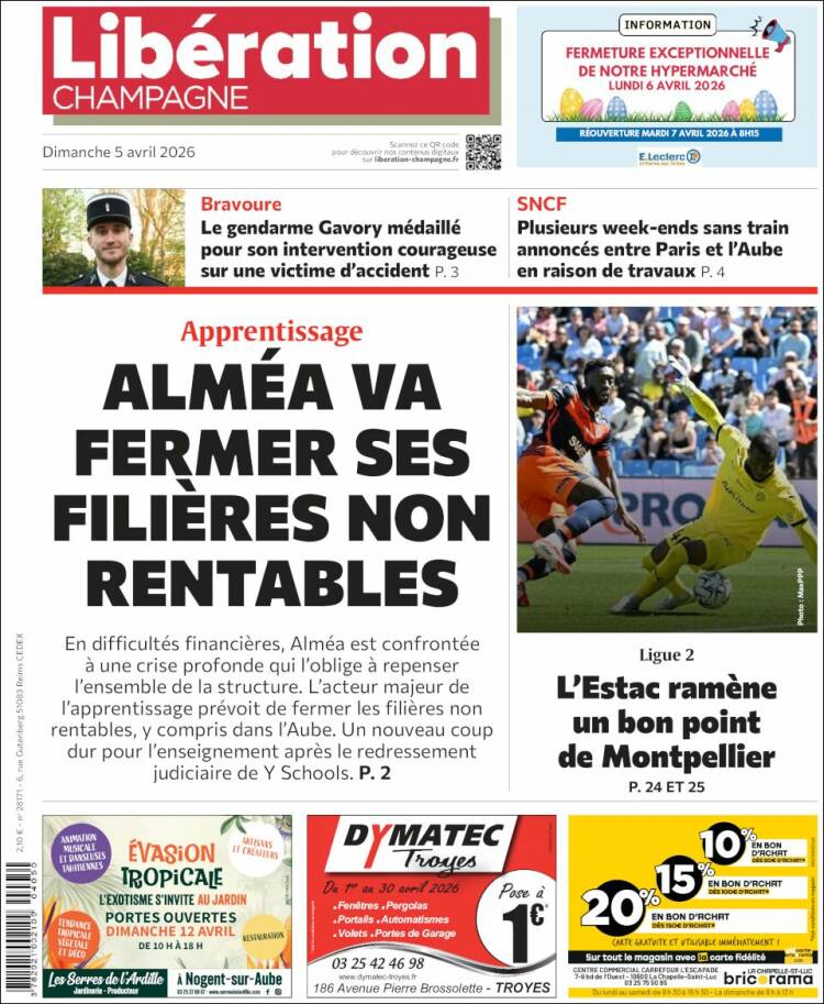 Portada de Libération Champagne (Francia)