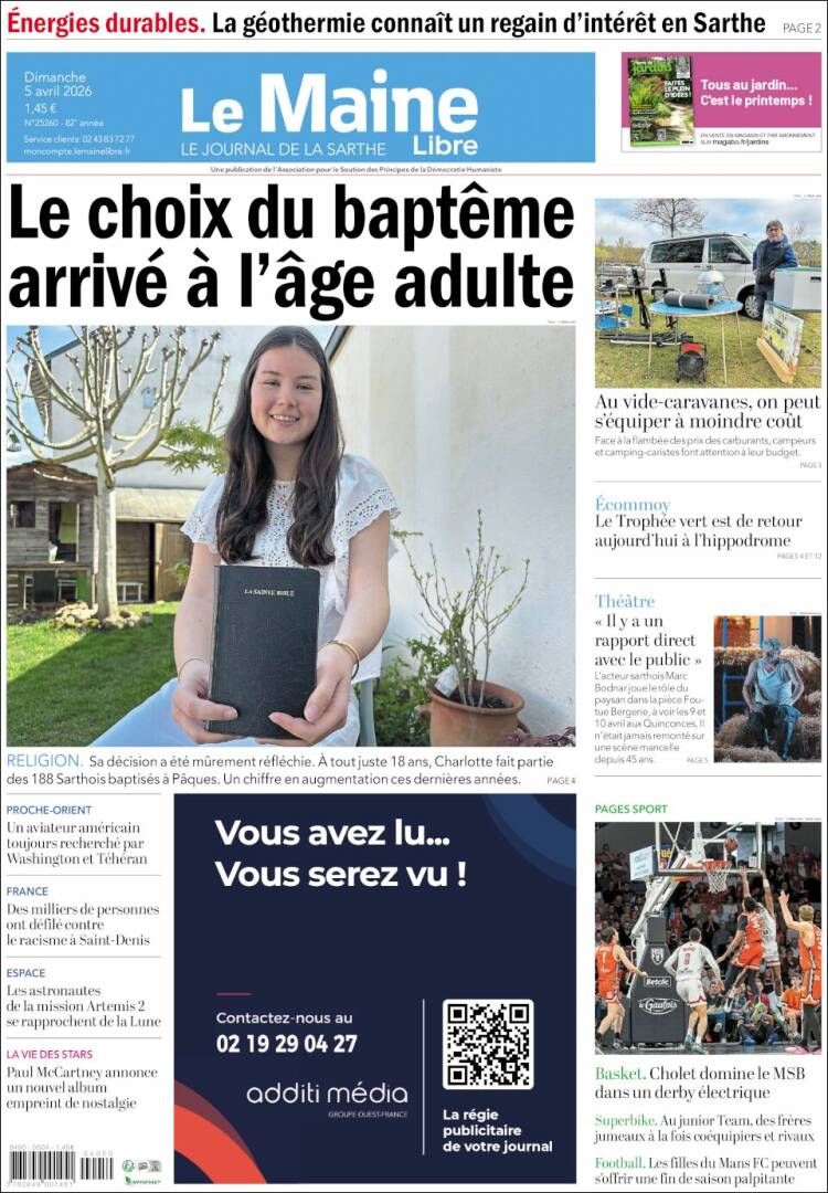 Portada de Le Maine Libre (Francia)