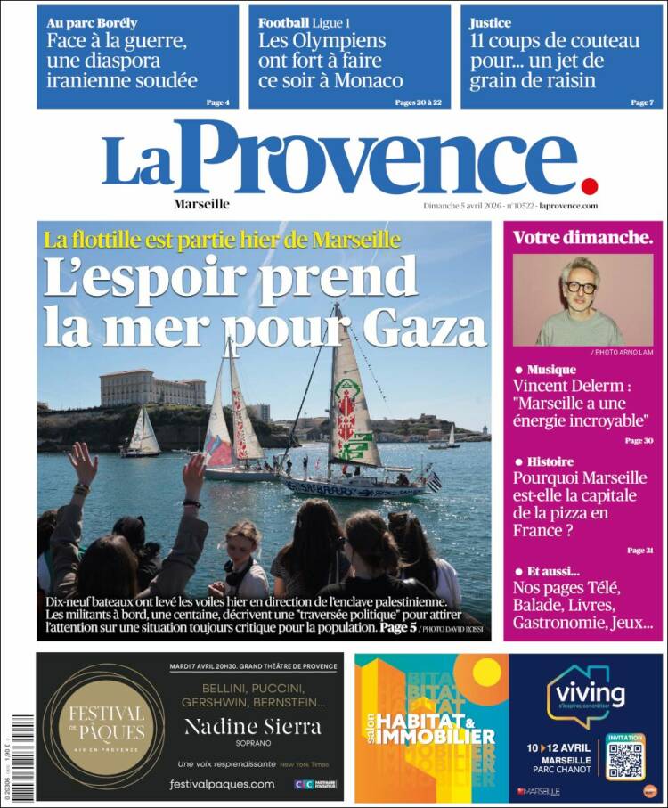 Portada de La Provence (Francia)