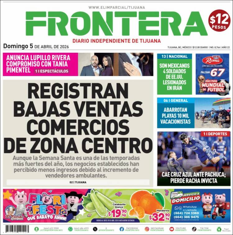 Portada de Frontera (M&eacute;xico)