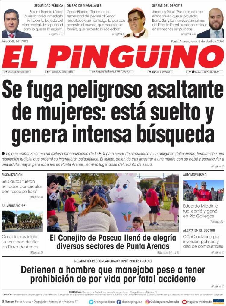 Portada de El Pingüino (Chile)