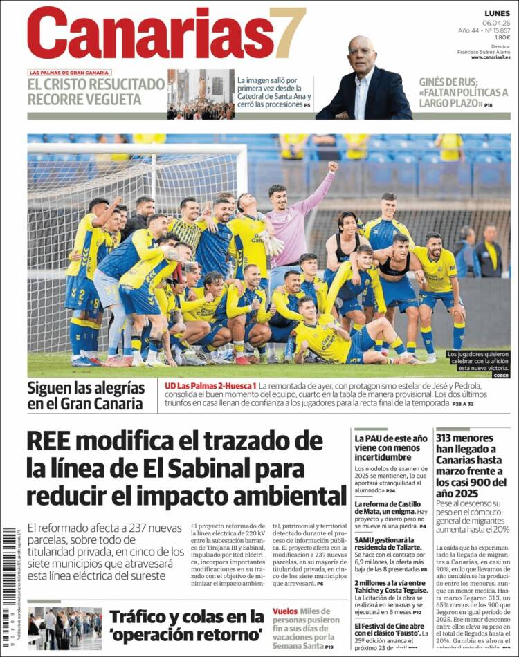 Portada de Canarias 7 (Espa&ntilde;a)