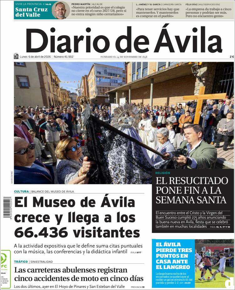 Portada de Diario de Ávila (Espa&ntilde;a)
