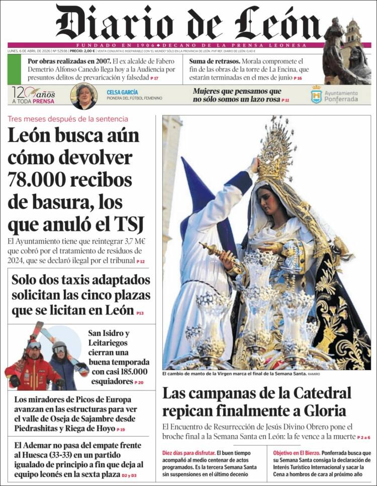 Portada de Diario de León (Espa&ntilde;a)