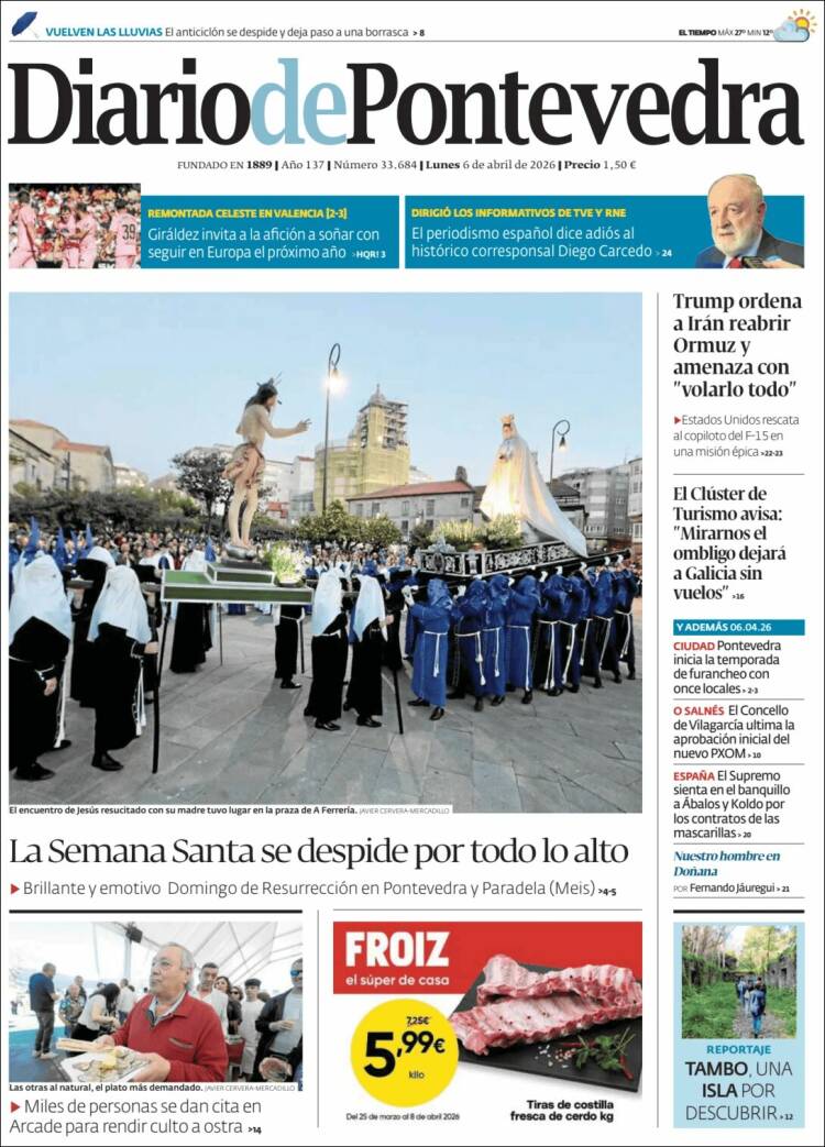Portada de Diario de Pontevedra (Espa&ntilde;a)