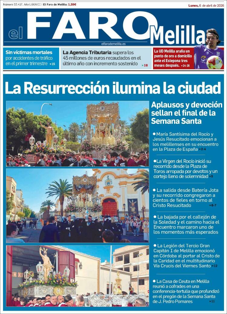 Portada de El Faro de Melilla (Espa&ntilde;a)